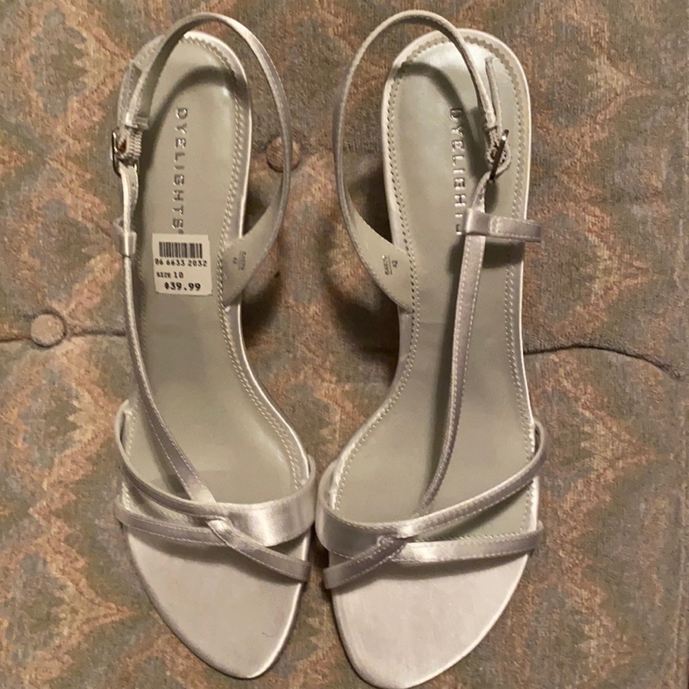 Satin Dyeable Sandals size 10